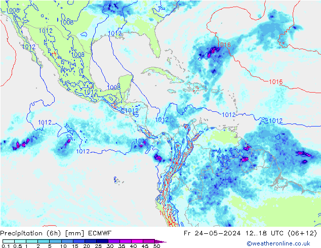 Z500/Rain (+SLP)/Z850 ECMWF Pá 24.05.2024 18 UTC