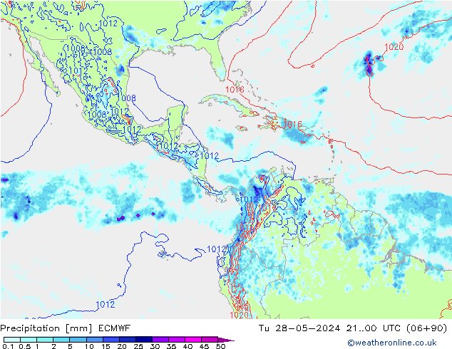 Precipitación ECMWF mar 28.05.2024 00 UTC