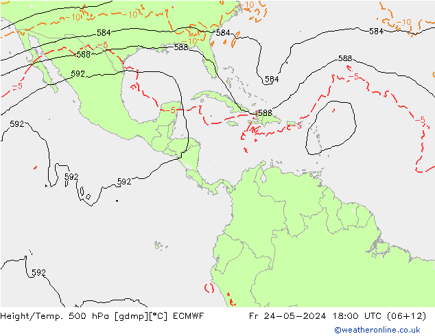 Z500/Rain (+SLP)/Z850 ECMWF Pá 24.05.2024 18 UTC