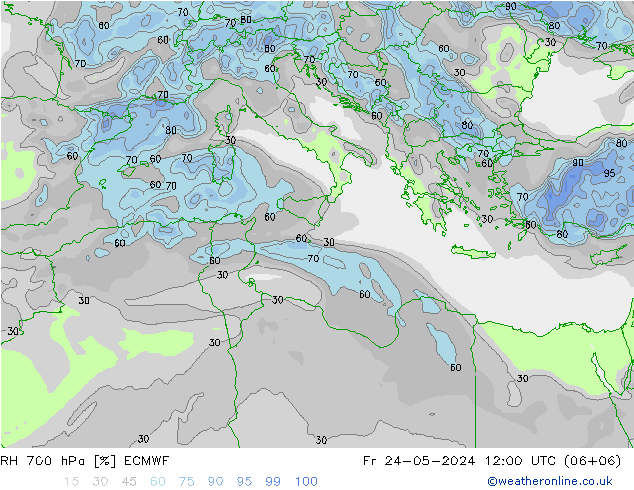 700 hPa Nispi Nem ECMWF Cu 24.05.2024 12 UTC