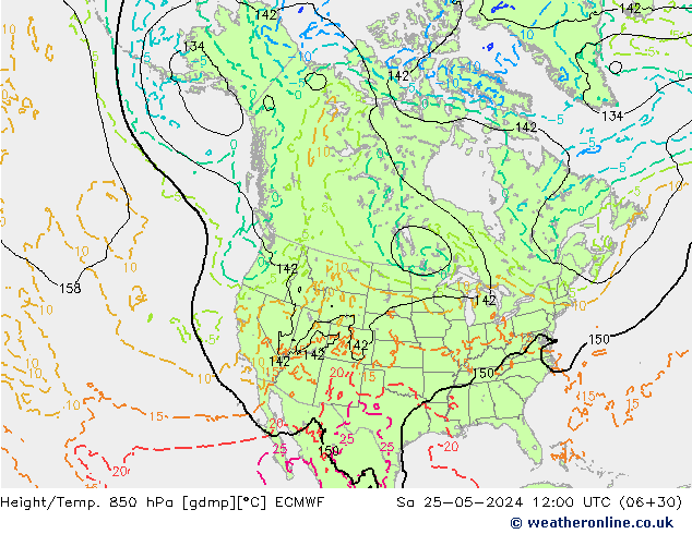 Z500/Rain (+SLP)/Z850 ECMWF So 25.05.2024 12 UTC
