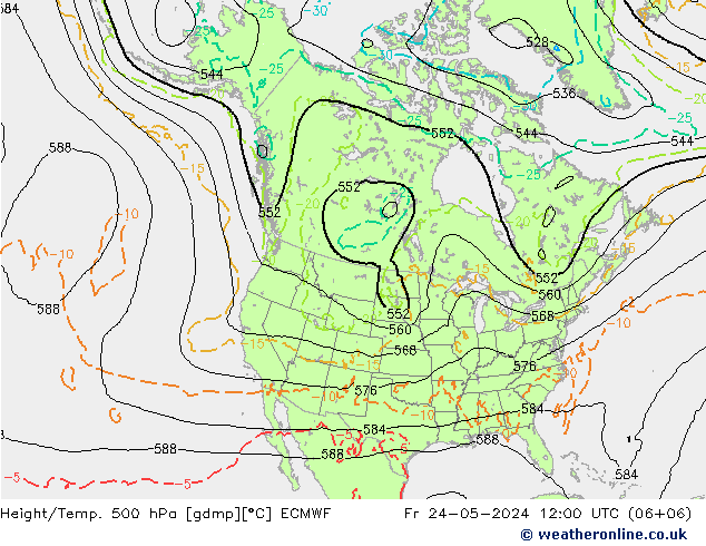 Z500/Rain (+SLP)/Z850 ECMWF pt. 24.05.2024 12 UTC