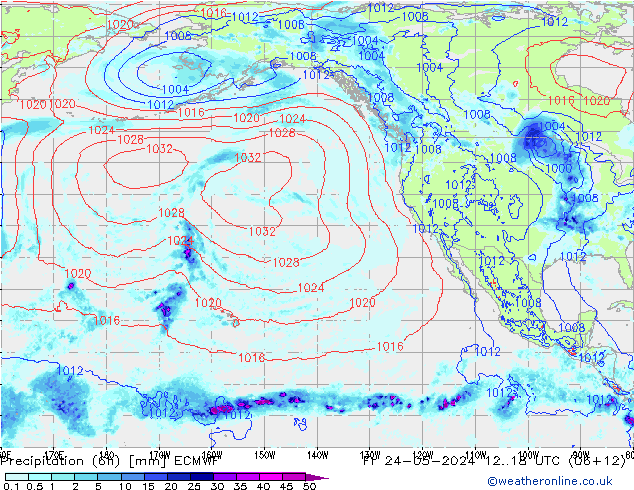 Z500/Rain (+SLP)/Z850 ECMWF пт 24.05.2024 18 UTC