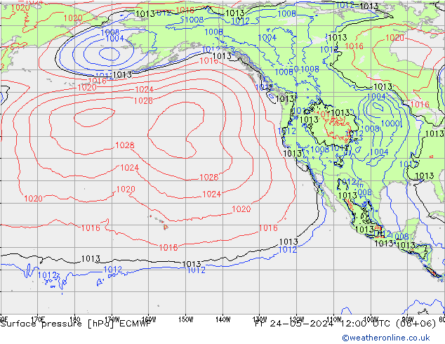 Luchtdruk (Grond) ECMWF vr 24.05.2024 12 UTC