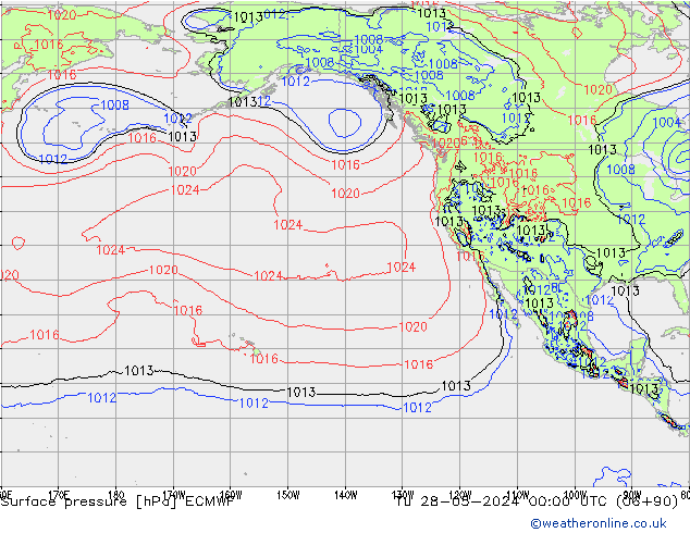 Surface pressure ECMWF Tu 28.05.2024 00 UTC