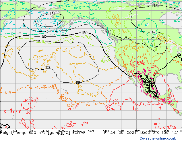 Z500/Rain (+SLP)/Z850 ECMWF пт 24.05.2024 18 UTC