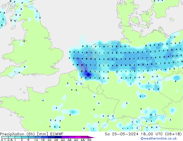 Z500/Rain (+SLP)/Z850 ECMWF  25.05.2024 00 UTC