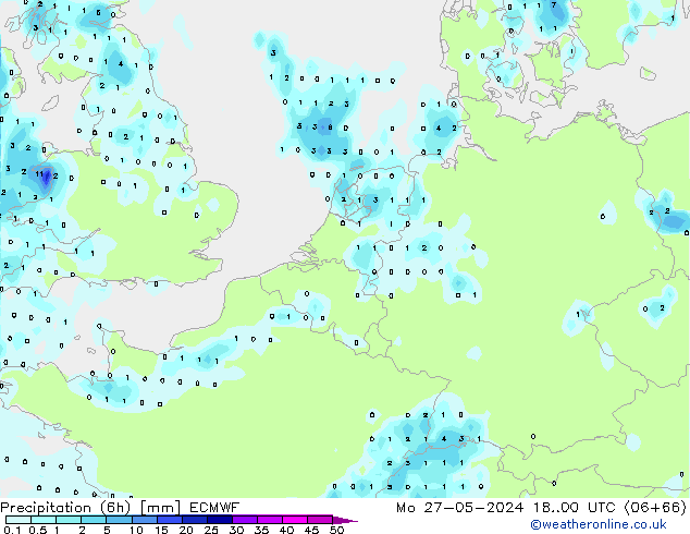 Z500/Rain (+SLP)/Z850 ECMWF Mo 27.05.2024 00 UTC