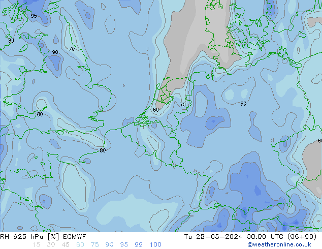 RV 925 hPa ECMWF di 28.05.2024 00 UTC