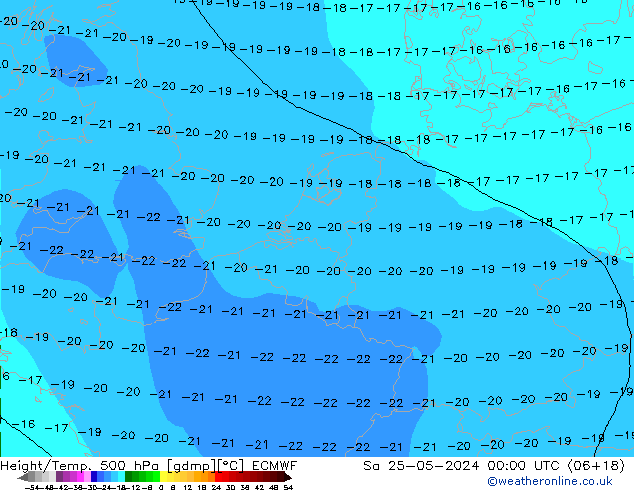 Z500/Rain (+SLP)/Z850 ECMWF  25.05.2024 00 UTC