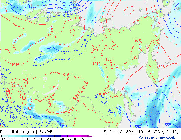 Precipitation ECMWF Fr 24.05.2024 18 UTC