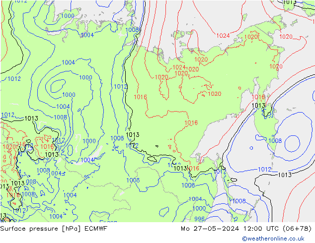 pression de l'air ECMWF lun 27.05.2024 12 UTC