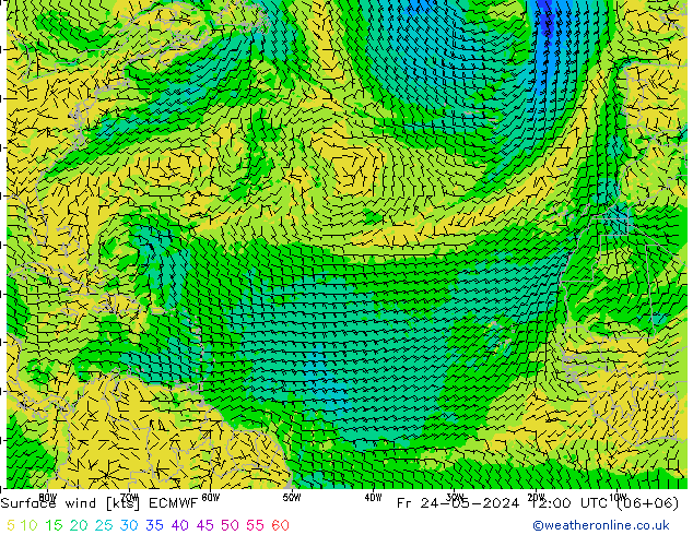  10 m ECMWF  24.05.2024 12 UTC