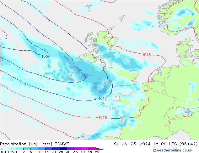 Z500/Rain (+SLP)/Z850 ECMWF Su 26.05.2024 00 UTC