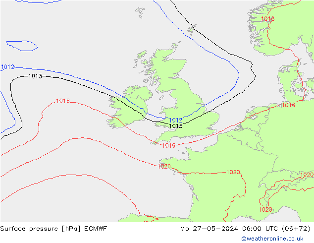 Luchtdruk (Grond) ECMWF ma 27.05.2024 06 UTC