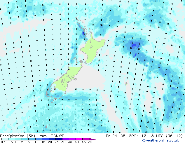 Z500/Rain (+SLP)/Z850 ECMWF Fr 24.05.2024 18 UTC