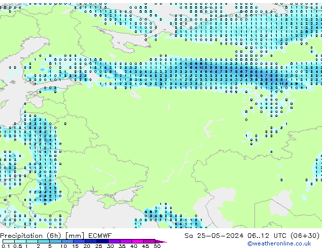 Z500/Yağmur (+YB)/Z850 ECMWF Cts 25.05.2024 12 UTC