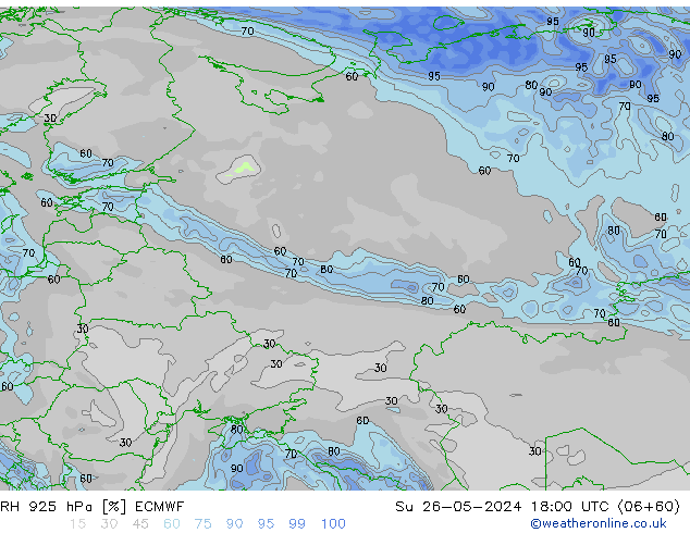 925 hPa Nispi Nem ECMWF Paz 26.05.2024 18 UTC