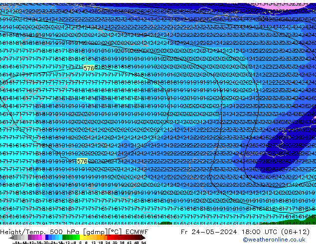 Z500/Rain (+SLP)/Z850 ECMWF ven 24.05.2024 18 UTC