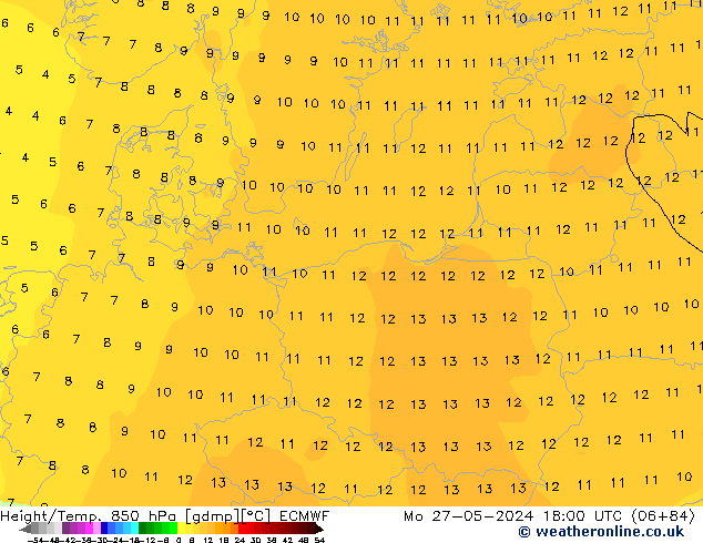 Z500/Rain (+SLP)/Z850 ECMWF  27.05.2024 18 UTC