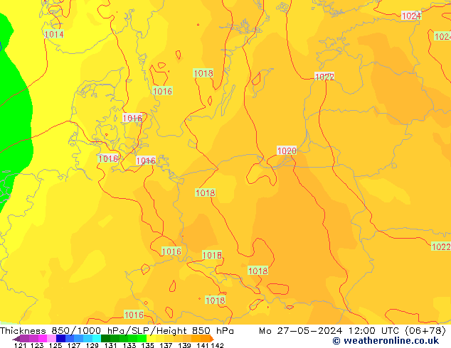 Thck 850-1000 hPa ECMWF Seg 27.05.2024 12 UTC