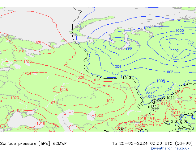 Yer basıncı ECMWF Sa 28.05.2024 00 UTC