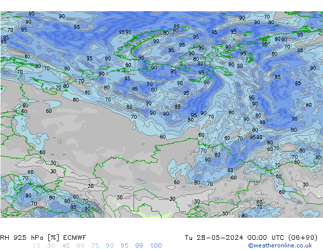 RV 925 hPa ECMWF di 28.05.2024 00 UTC