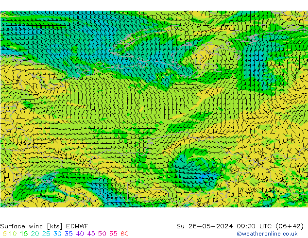  10 m ECMWF  26.05.2024 00 UTC