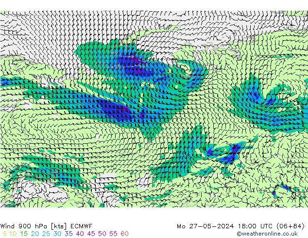 Wind 900 hPa ECMWF Po 27.05.2024 18 UTC