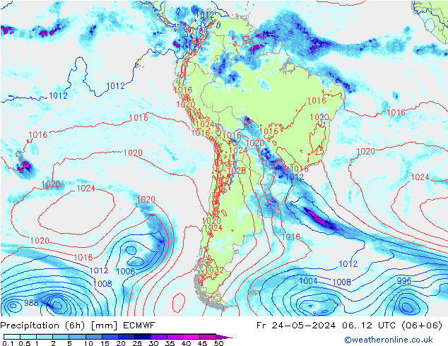 Z500/Rain (+SLP)/Z850 ECMWF  24.05.2024 12 UTC