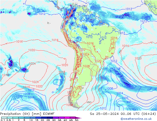 Z500/Regen(+SLP)/Z850 ECMWF za 25.05.2024 06 UTC