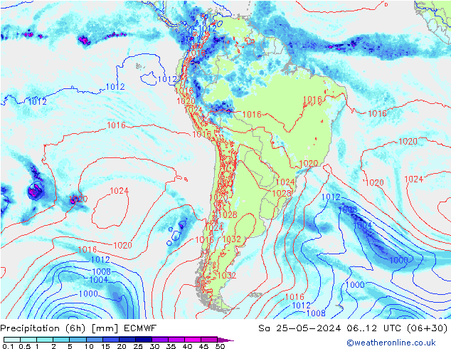 Z500/Regen(+SLP)/Z850 ECMWF za 25.05.2024 12 UTC