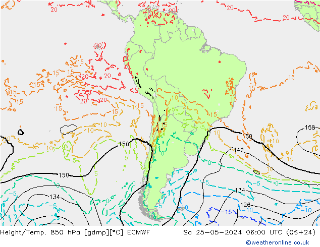 Z500/Regen(+SLP)/Z850 ECMWF za 25.05.2024 06 UTC