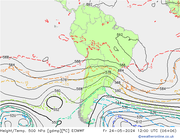 Z500/Rain (+SLP)/Z850 ECMWF ven 24.05.2024 12 UTC