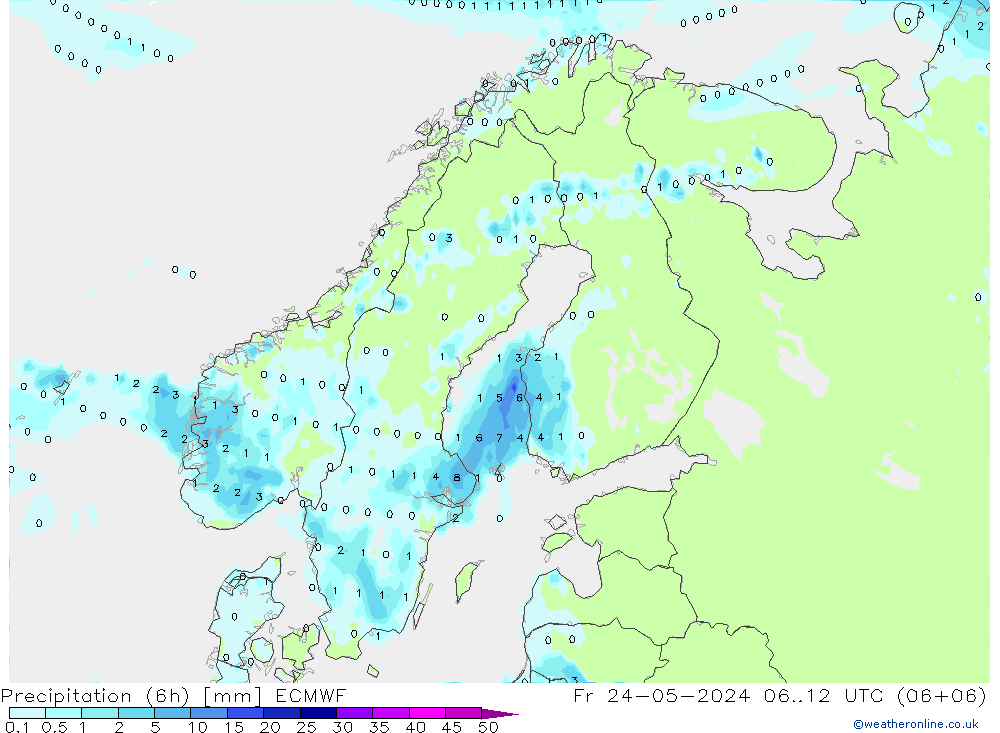 Z500/Rain (+SLP)/Z850 ECMWF Sex 24.05.2024 12 UTC