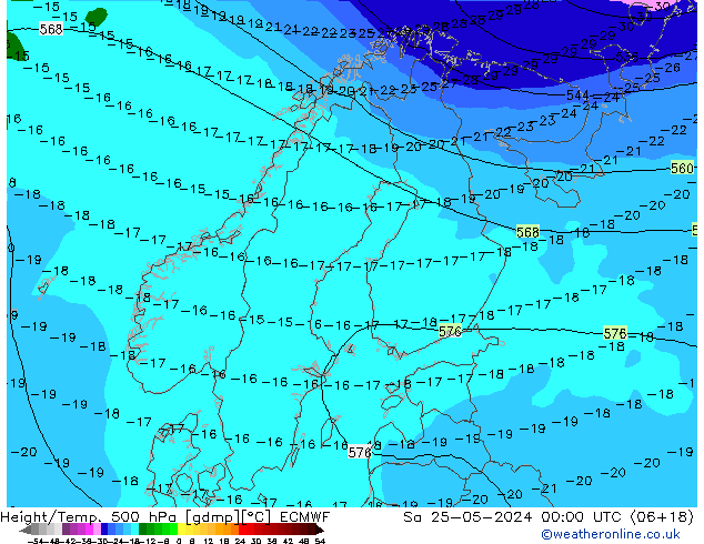 Z500/Rain (+SLP)/Z850 ECMWF  25.05.2024 00 UTC