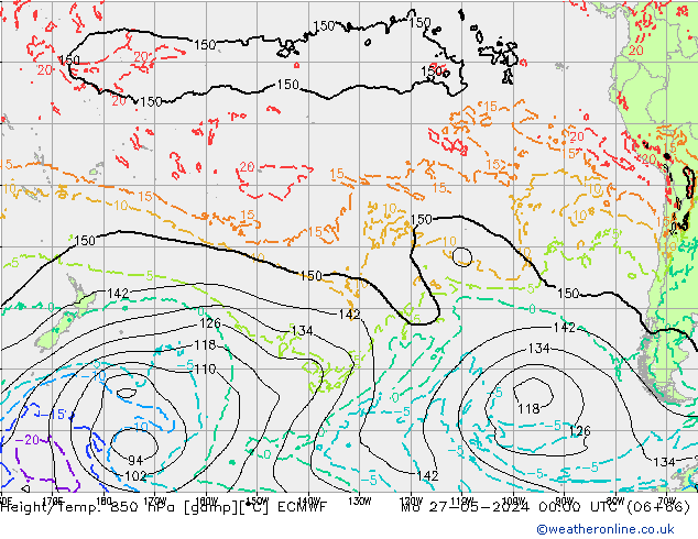 Z500/Rain (+SLP)/Z850 ECMWF  27.05.2024 00 UTC