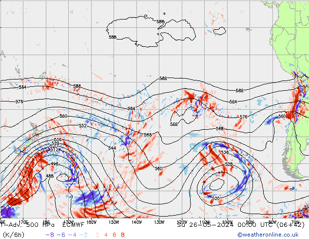 T-Adv. 500 hPa ECMWF dom 26.05.2024 00 UTC