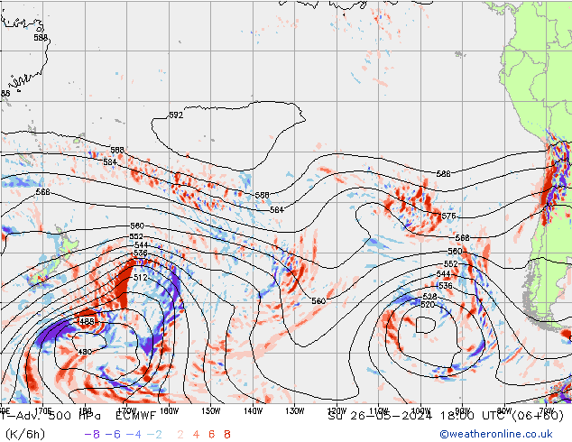 T-Adv. 500 hPa ECMWF Su 26.05.2024 18 UTC