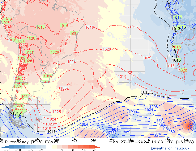 tendencja ECMWF pon. 27.05.2024 12 UTC
