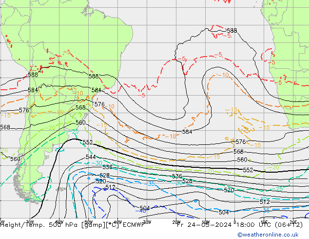 Z500/Yağmur (+YB)/Z850 ECMWF Cu 24.05.2024 18 UTC