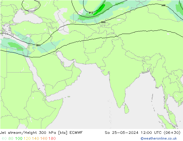 Corrente a getto ECMWF sab 25.05.2024 12 UTC