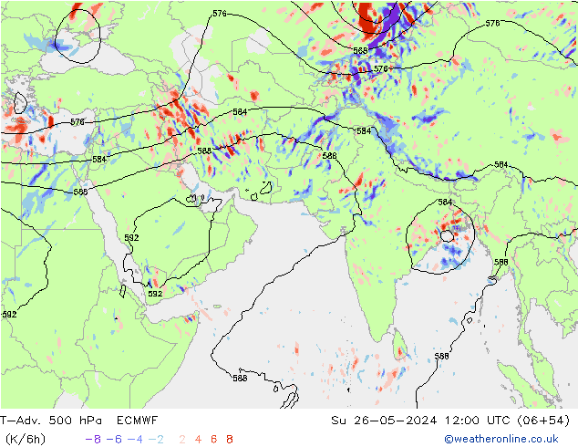 T-Adv. 500 hPa ECMWF zo 26.05.2024 12 UTC