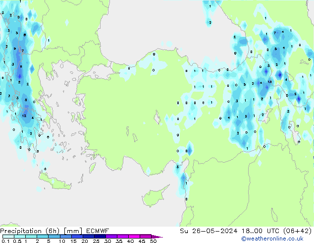 Z500/Rain (+SLP)/Z850 ECMWF Dom 26.05.2024 00 UTC