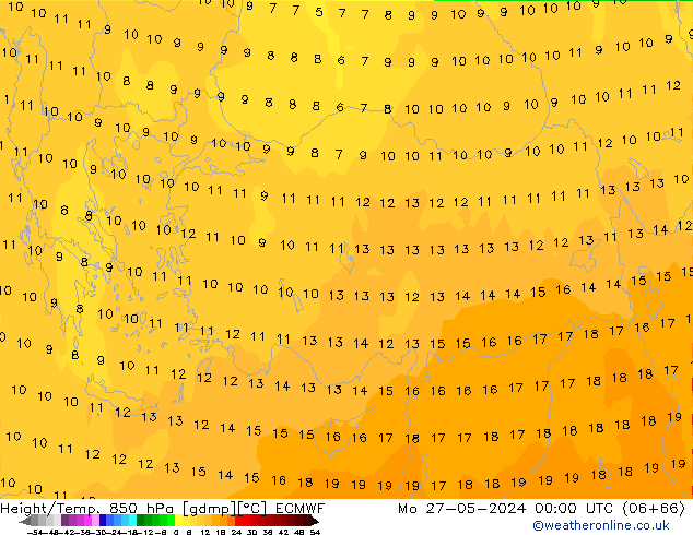 Z500/Rain (+SLP)/Z850 ECMWF lun 27.05.2024 00 UTC