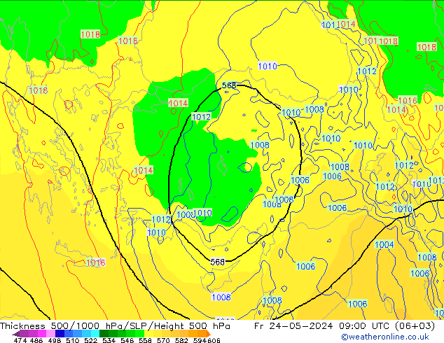 500-1000 hPa Kalınlığı ECMWF Cu 24.05.2024 09 UTC