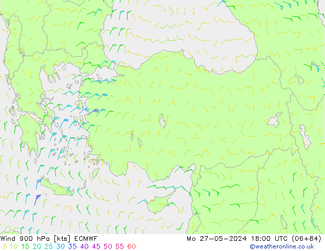 Viento 900 hPa ECMWF lun 27.05.2024 18 UTC