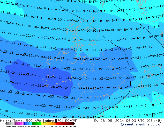 Z500/Rain (+SLP)/Z850 ECMWF Ne 26.05.2024 06 UTC