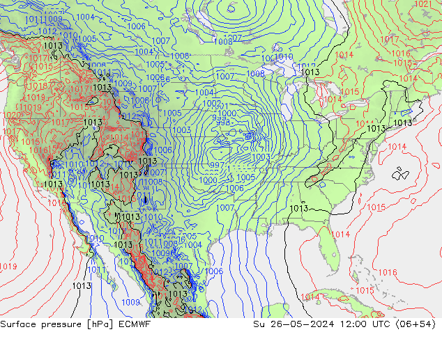 ciśnienie ECMWF nie. 26.05.2024 12 UTC