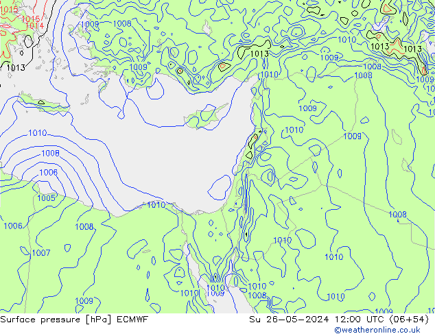 pressão do solo ECMWF Dom 26.05.2024 12 UTC